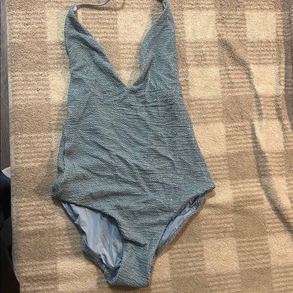 Onia Textured Teal Swimwear